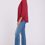 Pintuck Blouse - Beaujolais