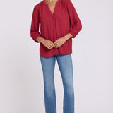 Pintuck Blouse - Beaujolais