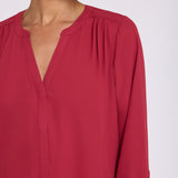 Pintuck Blouse - Beaujolais