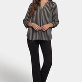 Pintuck Blouse - Benoit Stripe