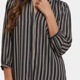 Pintuck Blouse - Benoit Stripe