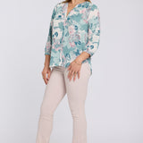 Pintuck Blouse - Floral Mosaic