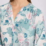 Pintuck Blouse - Floral Mosaic