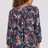 Pintuck Blouse - Blooming Potpourri