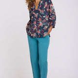 Pintuck Blouse - Blooming Potpourri