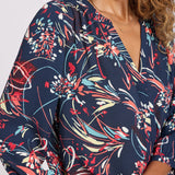 Pintuck Blouse - Blooming Potpourri