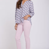Pintuck Blouse - Aurora Abstract