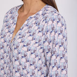 Pintuck Blouse - Aurora Abstract