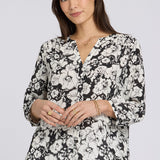 Pintuck Blouse - Poignant Poppies