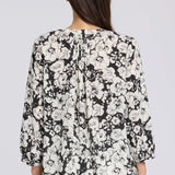 Pintuck Blouse - Poignant Poppies