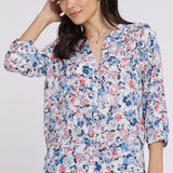 Pintuck Blouse - Desert Blooms
