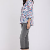 Pintuck Blouse - Desert Blooms