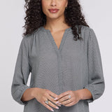 Pintuck Blouse - Night Daisy