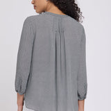 Pintuck Blouse - Night Daisy