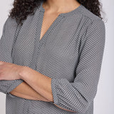 Pintuck Blouse - Night Daisy