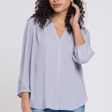 Pintuck Blouse - Vintage Lavender