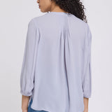 Pintuck Blouse - Vintage Lavender