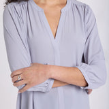 Pintuck Blouse - Vintage Lavender