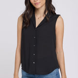 Gabrielle Sleeveless Blouse - Black