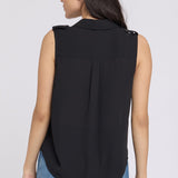 Gabrielle Sleeveless Blouse - Black