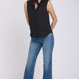 Gabrielle Sleeveless Blouse - Black
