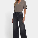 Teresa Wide Leg Ankle Jeans - Grey Province