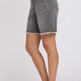 Naomi Relaxed A-Line Denim Shorts - Dusty Ash