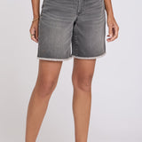 Naomi Relaxed A-Line Denim Shorts - Dusty Ash