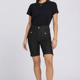 Ella Denim Shorts - Black Rinse