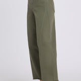 Alyssa Relaxed Crop Jeans - Desert Green