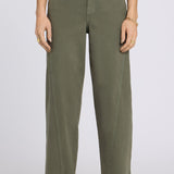 Alyssa Relaxed Crop Jeans - Desert Green