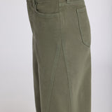 Alyssa Relaxed Crop Jeans - Desert Green