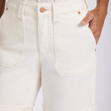 Diana Relaxed Denim Shorts - Vintage White