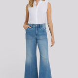 Mia Palazzo Ankle Jeans - Port Sea