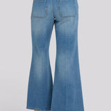 Mia Palazzo Ankle Jeans - Port Sea