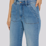 Mia Palazzo Ankle Jeans - Port Sea