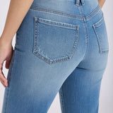 Bailey Relaxed Straight Ankle Jeans - Port Sea