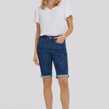 Briella 11 Inch Denim Shorts - Garden Paisley Print