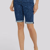 Briella 11 Inch Denim Shorts - Garden Paisley Print
