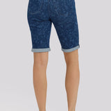 Briella 11 Inch Denim Shorts - Garden Paisley Print