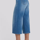 Brigitte Wide Leg Capri Jeans - Pacifica