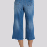 Brigitte Wide Leg Capri Jeans - Pacifica