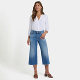 Brigitte Wide Leg Capri Jeans - Pacifica