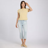 Marilyn Straight Crop Jeans - Desert Shoreline