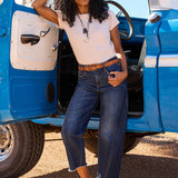 Alyssa Relaxed Crop Jeans - Sunset Villa