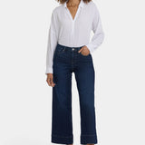 Teresa Wide Leg Ankle Jeans - Midnight Breeze