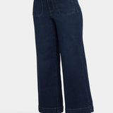Teresa Wide Leg Ankle Jeans - Blacken Blue