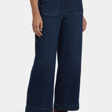 Teresa Wide Leg Ankle Jeans - Blacken Blue