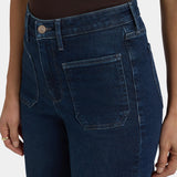 Teresa Wide Leg Ankle Jeans - Blacken Blue