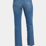 Marilyn Straight Ankle Jeans - Washed Crystal